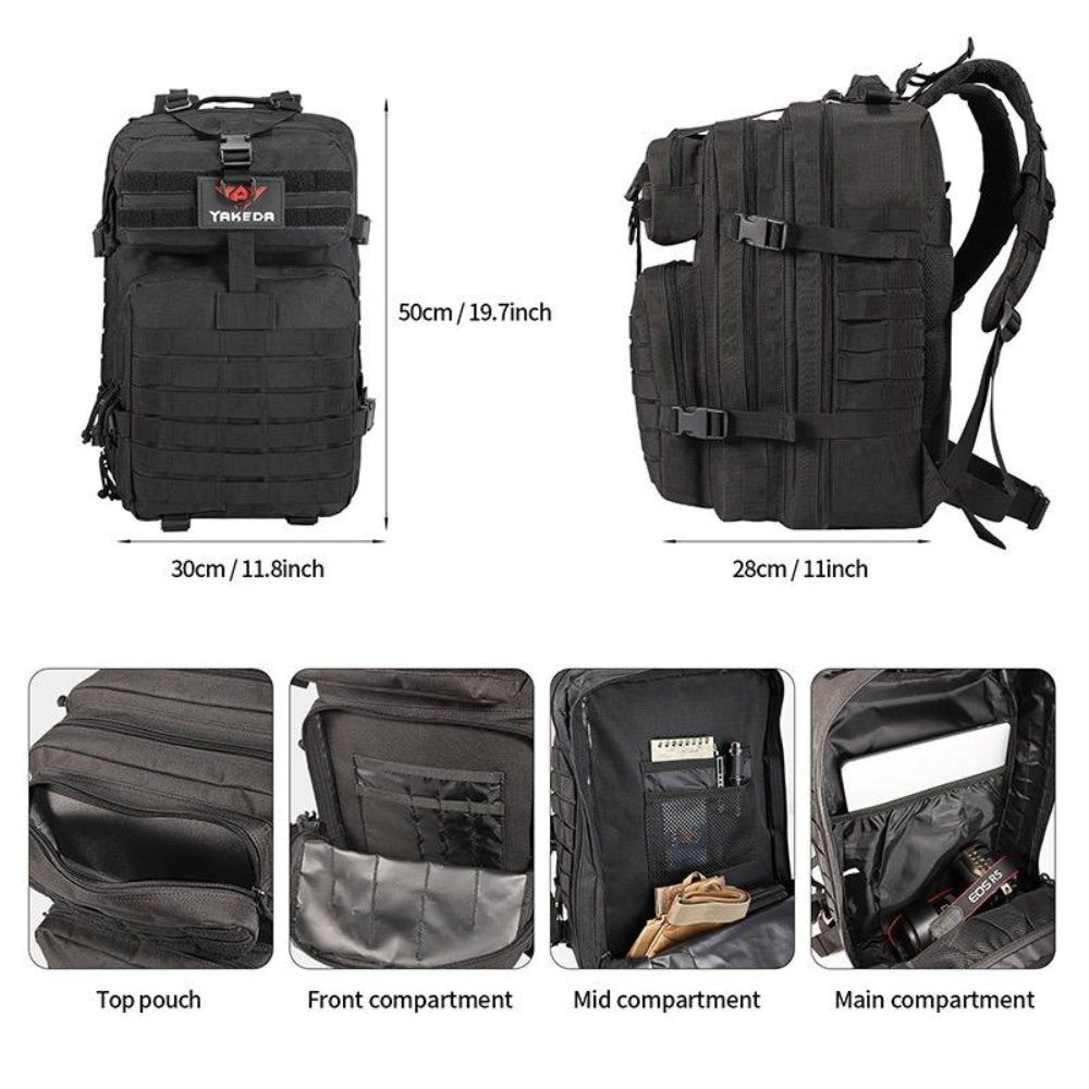 Tactical Backpack Bag, USA Patch, 42L